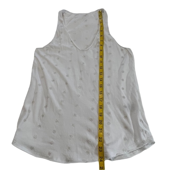 Zadig & Voltaire Hilda Scoop Embellished Tank Top S White with Silver Detail - Picture 11 of 15